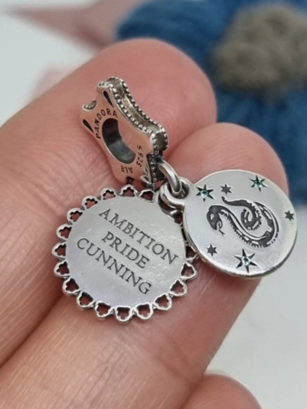 New Pandora S925 ALE Harry Potter Slytherin Dangle Charm